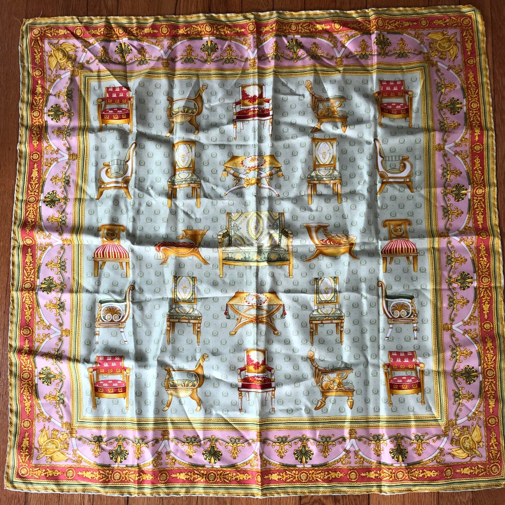 100 Silk Beautiful Vintage Scarf